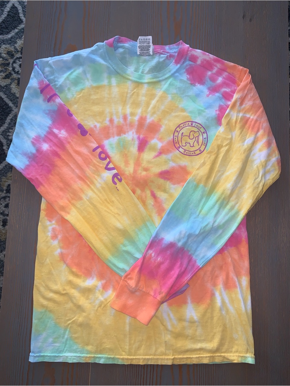 Women’s Tie-Dye Puppie Love Long Sleeve Tee